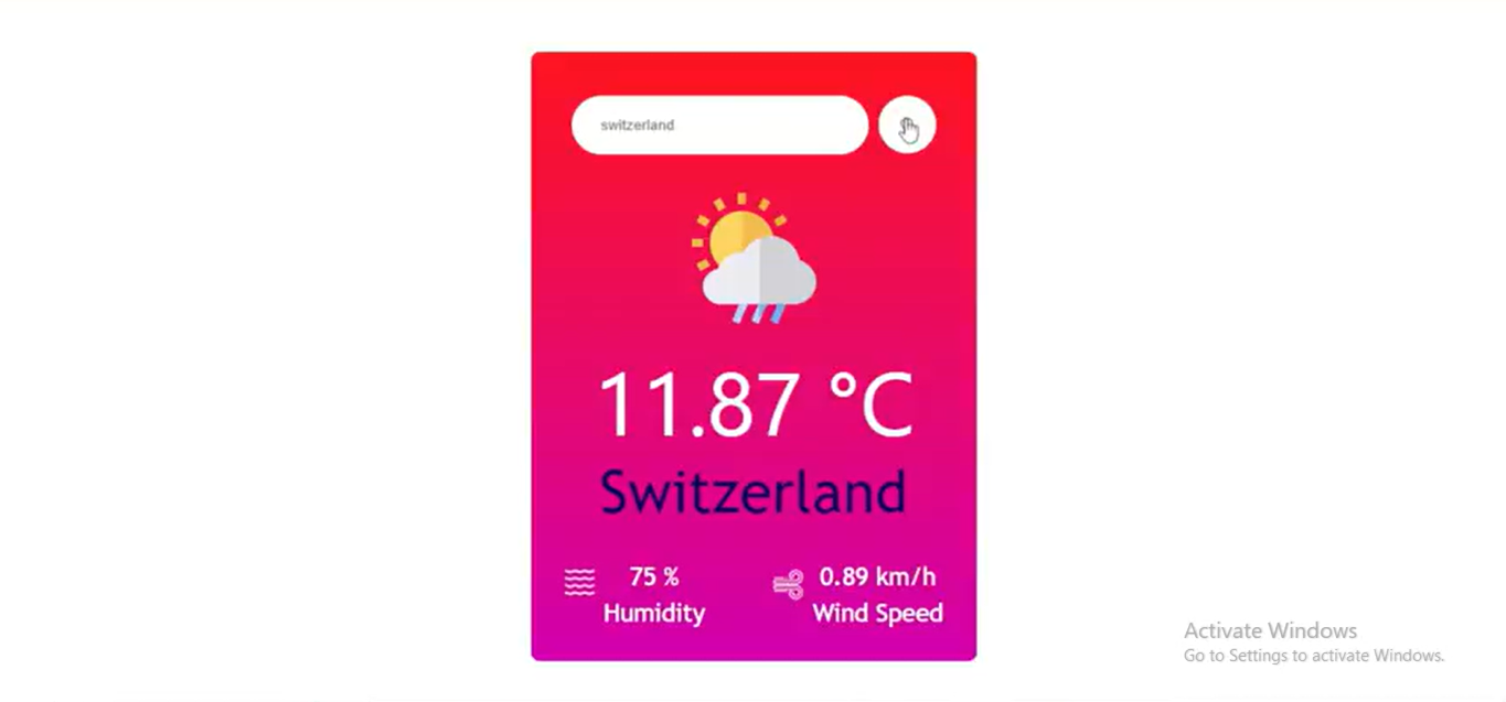 Real-Time Weather Website preview